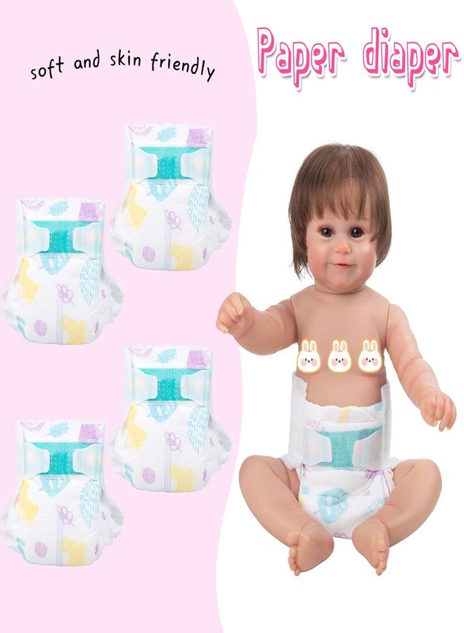 Pedolltree Reborn Baby Dolls Clothes Girl Pink Outfit Accessories 10 Pcs for 17-22 inches Reborn Dolls Newborn Baby Girl with Pink Strawberry Backpack - Image 3